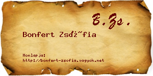 Bonfert Zsófia névjegykártya
